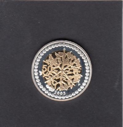 Beschrijving: 50 Euro SNOWFLAKE 13,20 gram(0.750)